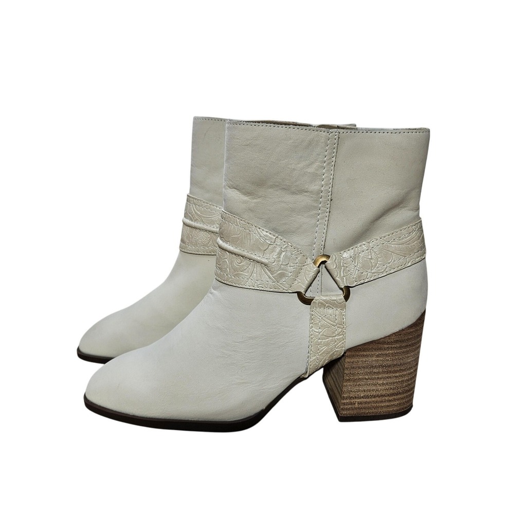 Vionic Carnelia Boots Womens Size 8 Block Heel Embossed Strap Water Repellent Sh - Picture 3 of 11